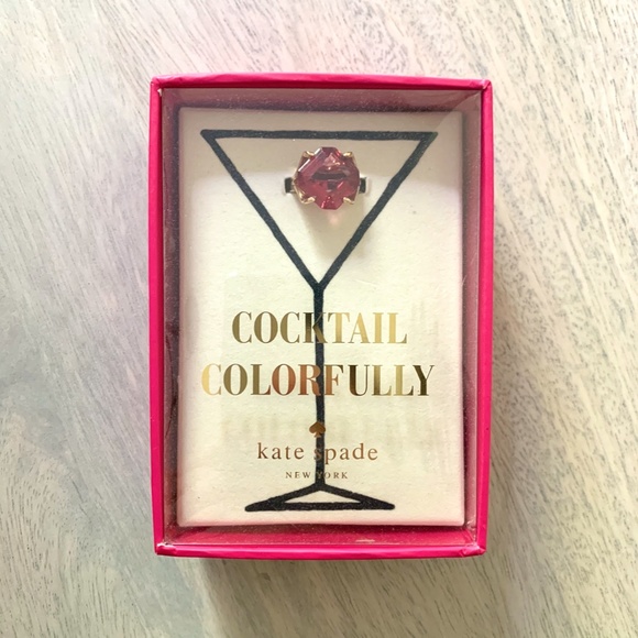 Kate Spade Pink Statement Cocktail Ring RARE - Picture 2 of 6